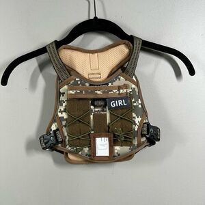 Tactical dog harness vest hiking camo print size medium